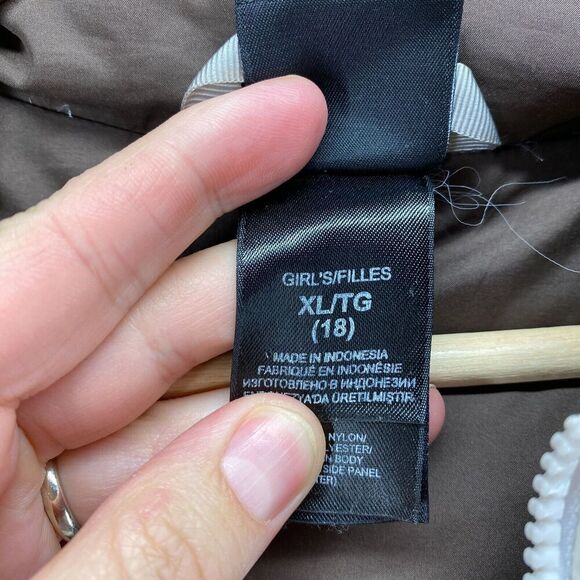 The Norht Face Quilted Jacket Girls XL White Full Zip Down Long Sleeve High Neck - Picture 12 of 15